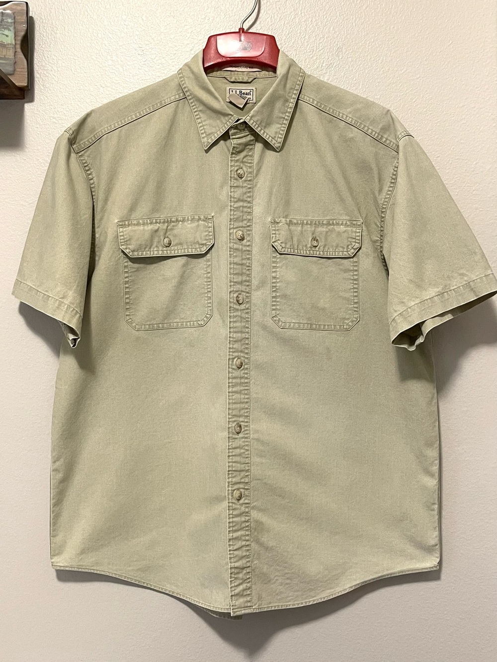 L. L. Bean Safari Shirt - Traditional Fit & Desert Tan - Size Large